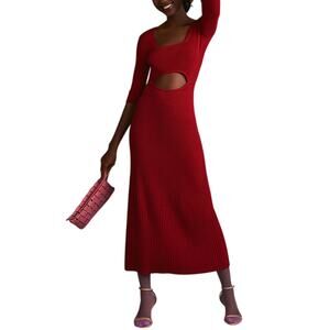 Favorite Daughter Ribbed Red Crush Dress Size XS